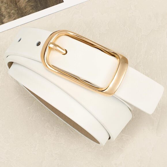 Womens Leather Belt For Jeans Pants, Black Brown Waist Belts For Women With🌻 - Picture 3 of 5